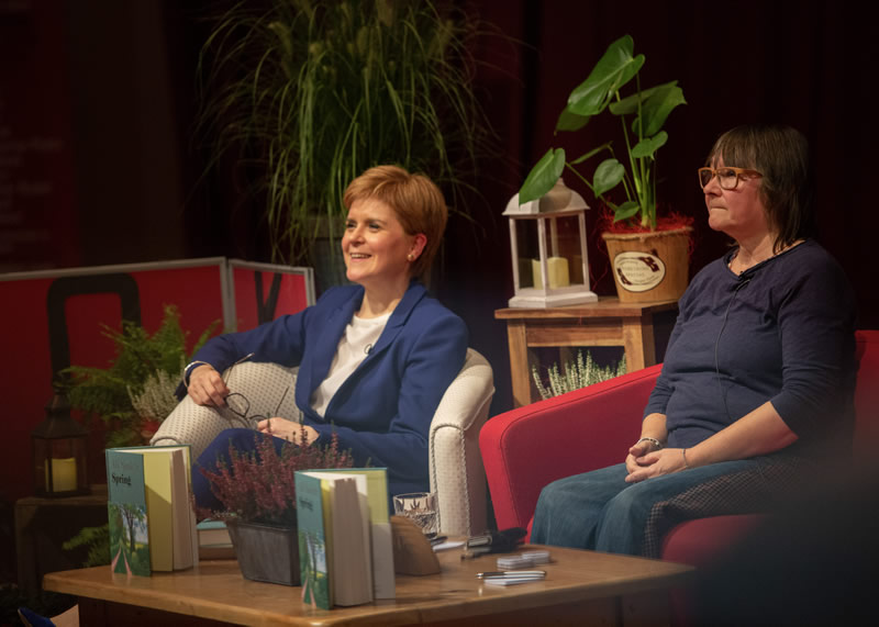 Nicola Sturgeon with Ali Smith